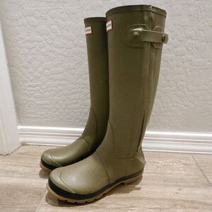 HUNTER Boots Zip Tall Rain Men’s 7 Women’s 8